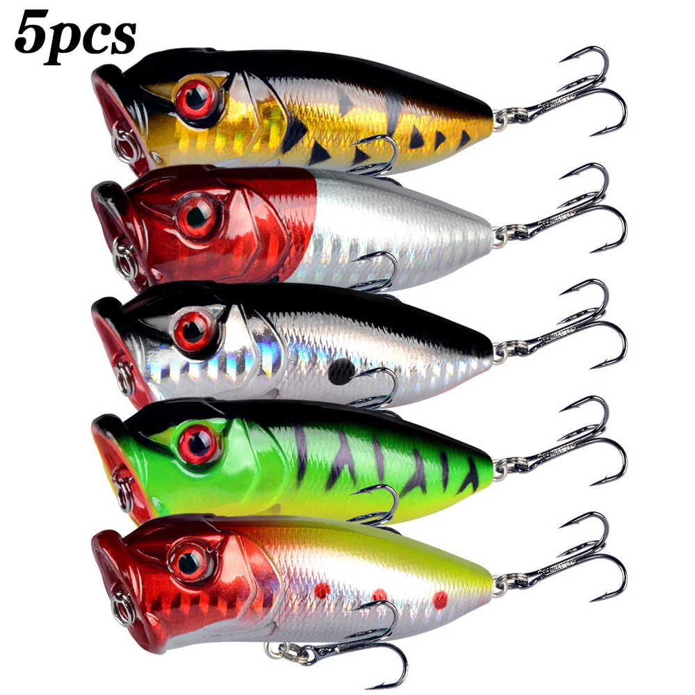 Fishing Lure Topwater - 5Pcs Popper Fishing Lures 3d Eyes