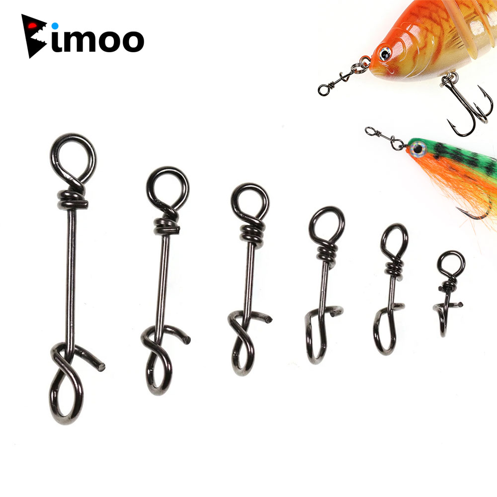 Fishing Lure Accessories - Bimoo 50pcs Stainless Steel Quick Lock