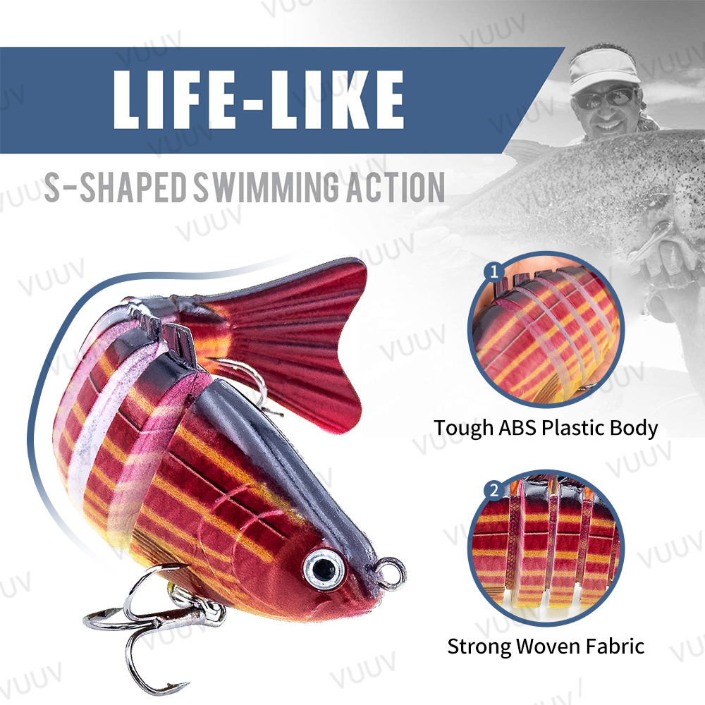 10 pcs Multi-Joint Swimbait Fi - Fishing Lure Swimbait ulasan dan harga