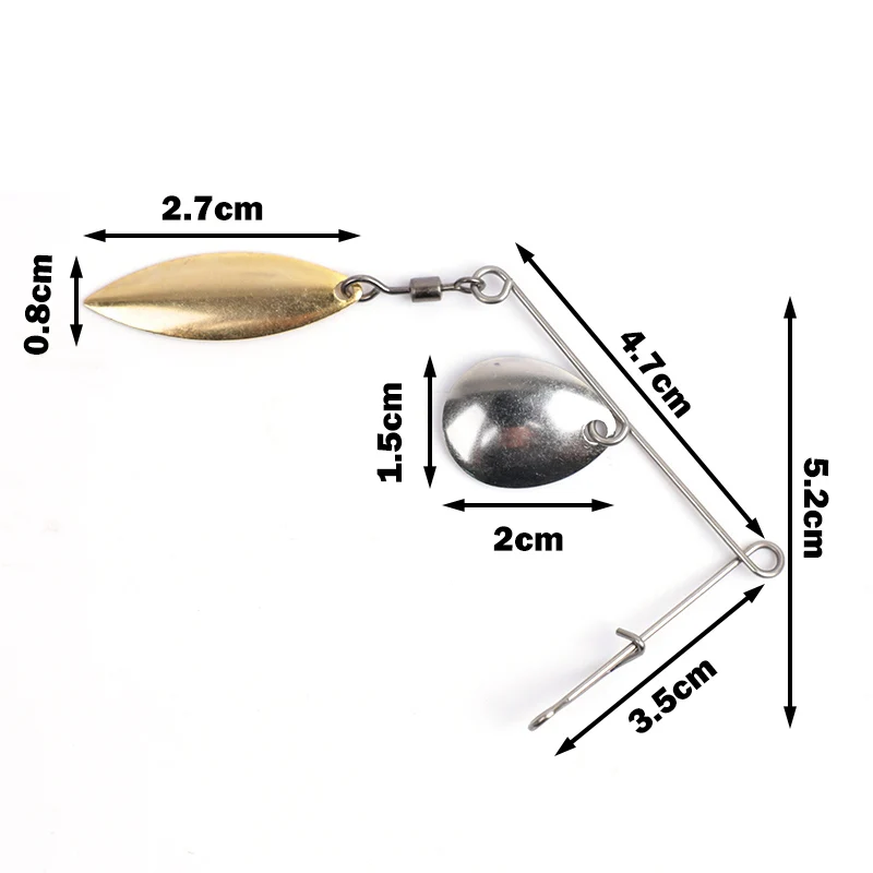 OUTKIT 5pcs 2.5g Spinner Fishi - Fishing Lure Buzzbait ulasan dan harga