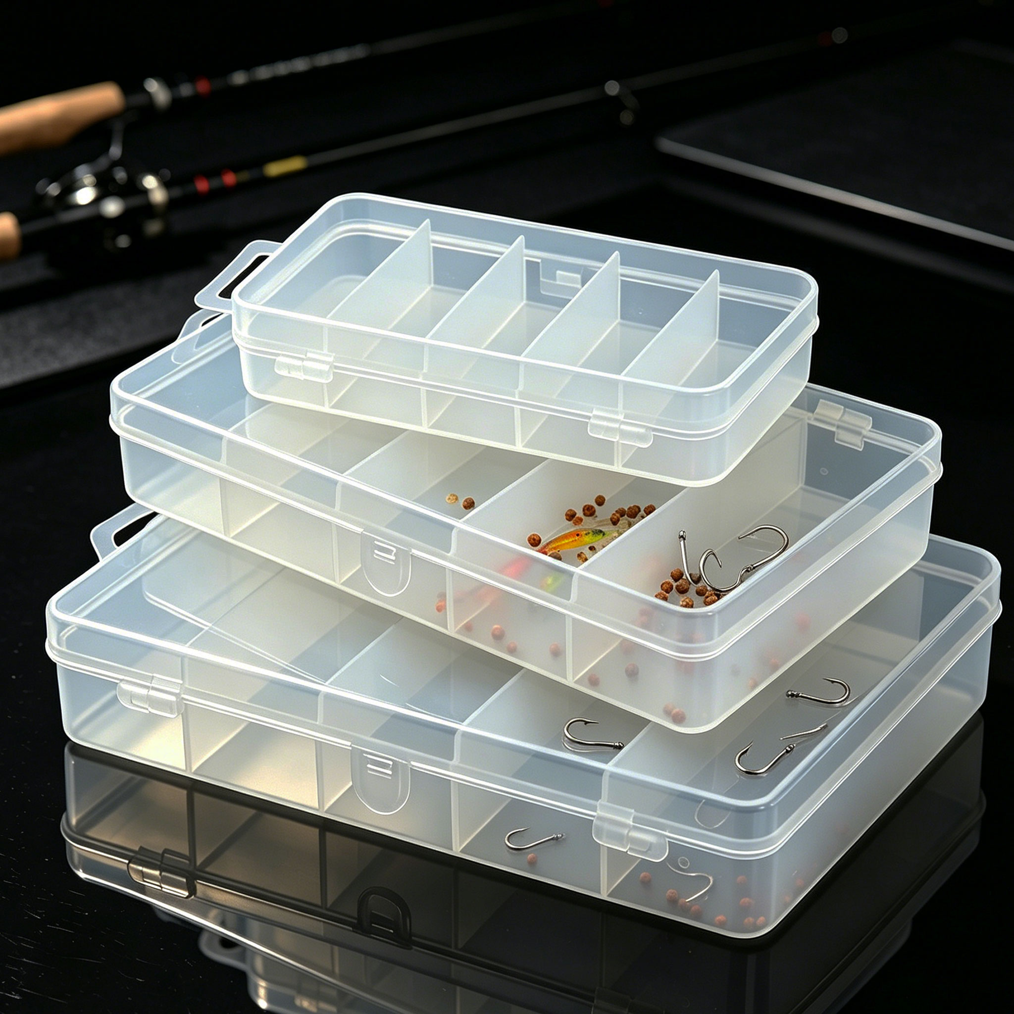 1/3pcs 3 Sizes of Plastic Fish - Fishing Lure Box ulasan dan harga