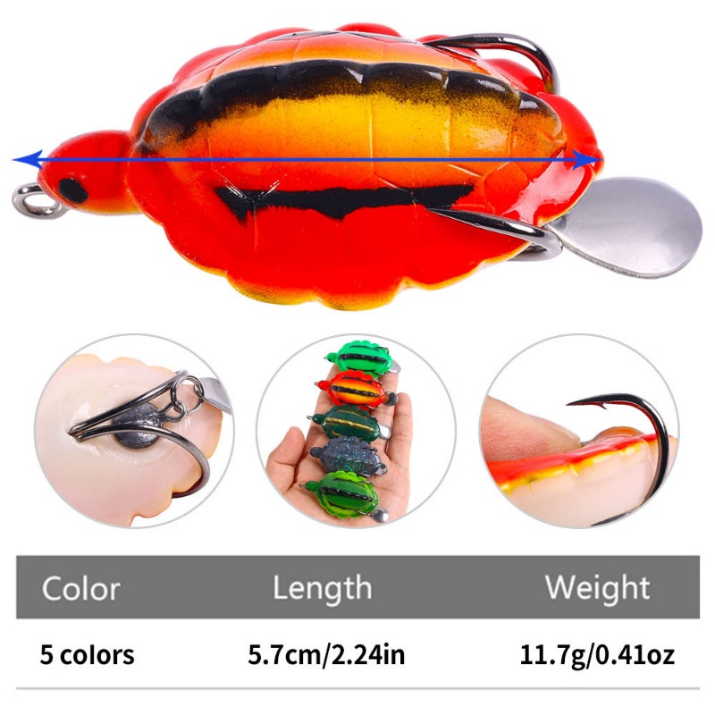 5pcs Turtle Shape Frog Lure So - Fishing Lure Blade Bait ulasan dan harga