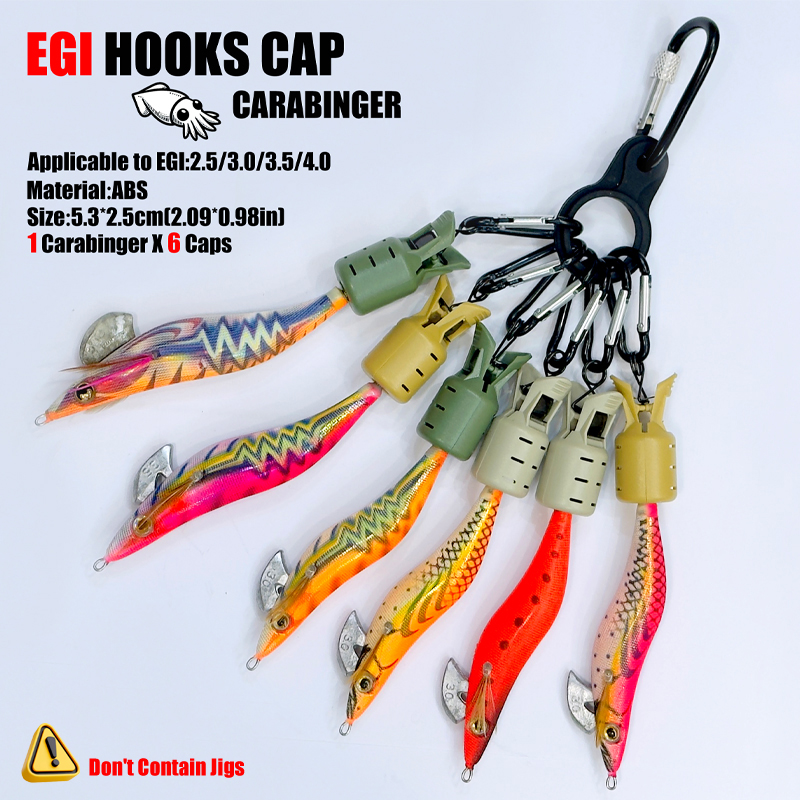 Squid Jig Hook Caps and Carabi - Fishing Lure Jig ulasan dan harga