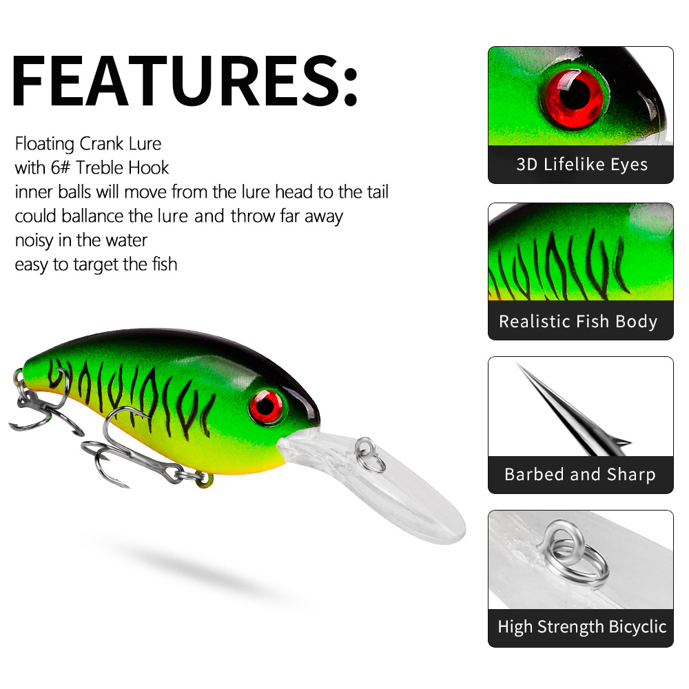 1pcs Crankbait Fishing Lures S - Fishing Lure Crankbait ulasan dan harga