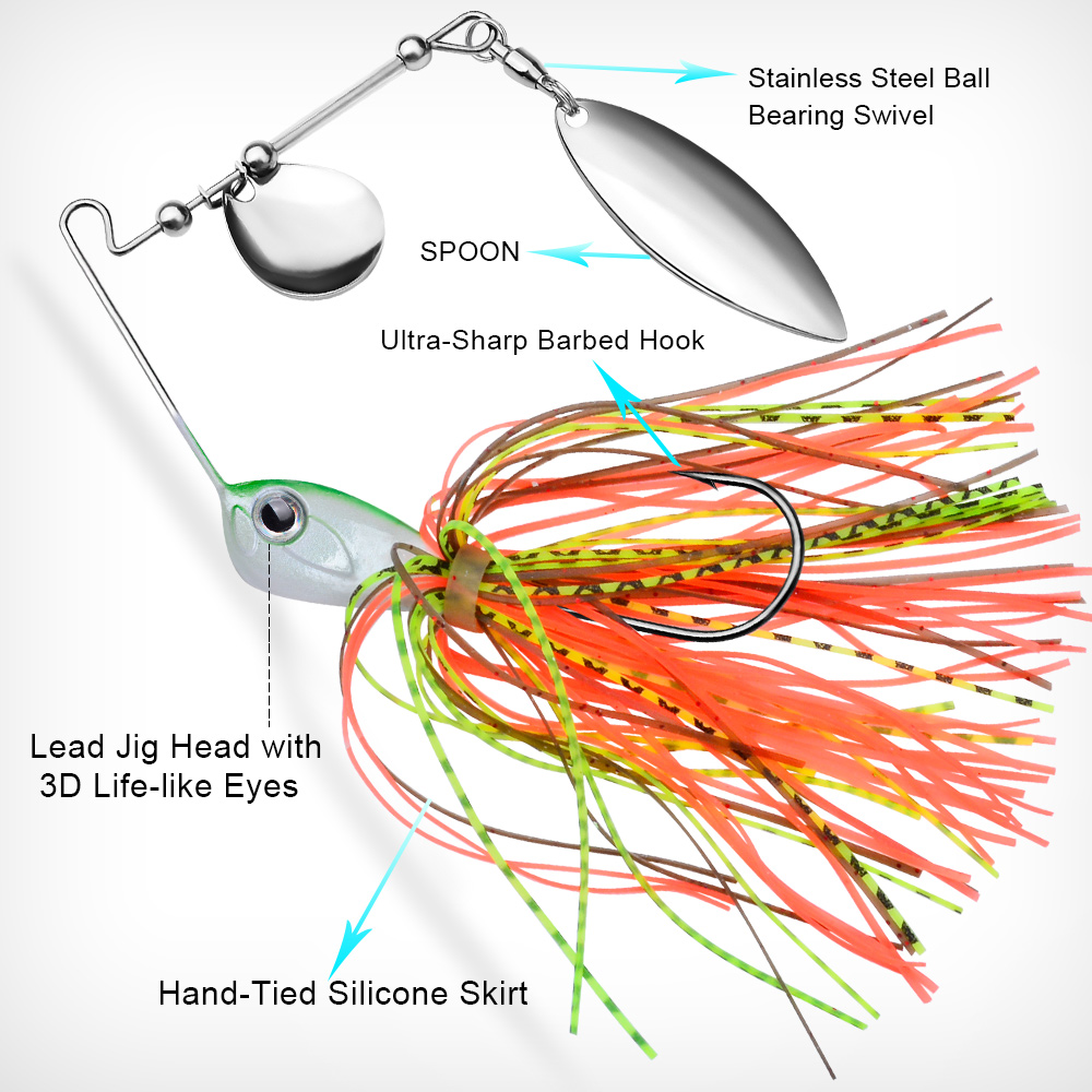 Proberos 10/14g Spinner Bait F - Fishing Lure Blade Bait ulasan dan harga