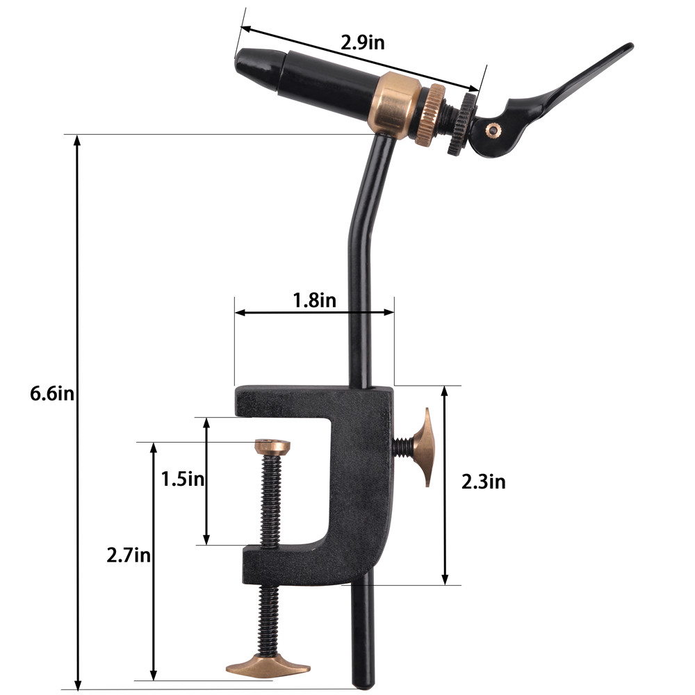 Rotary Fly Tying Vise Tool Saf - Fishing Lure Jig ulasan dan harga