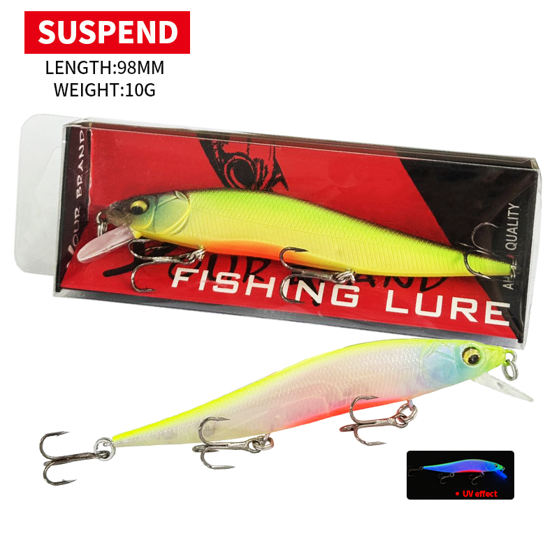 98MM 10G Suspending Minnow Jer - Fishing Lure Jerkbait ulasan dan harga