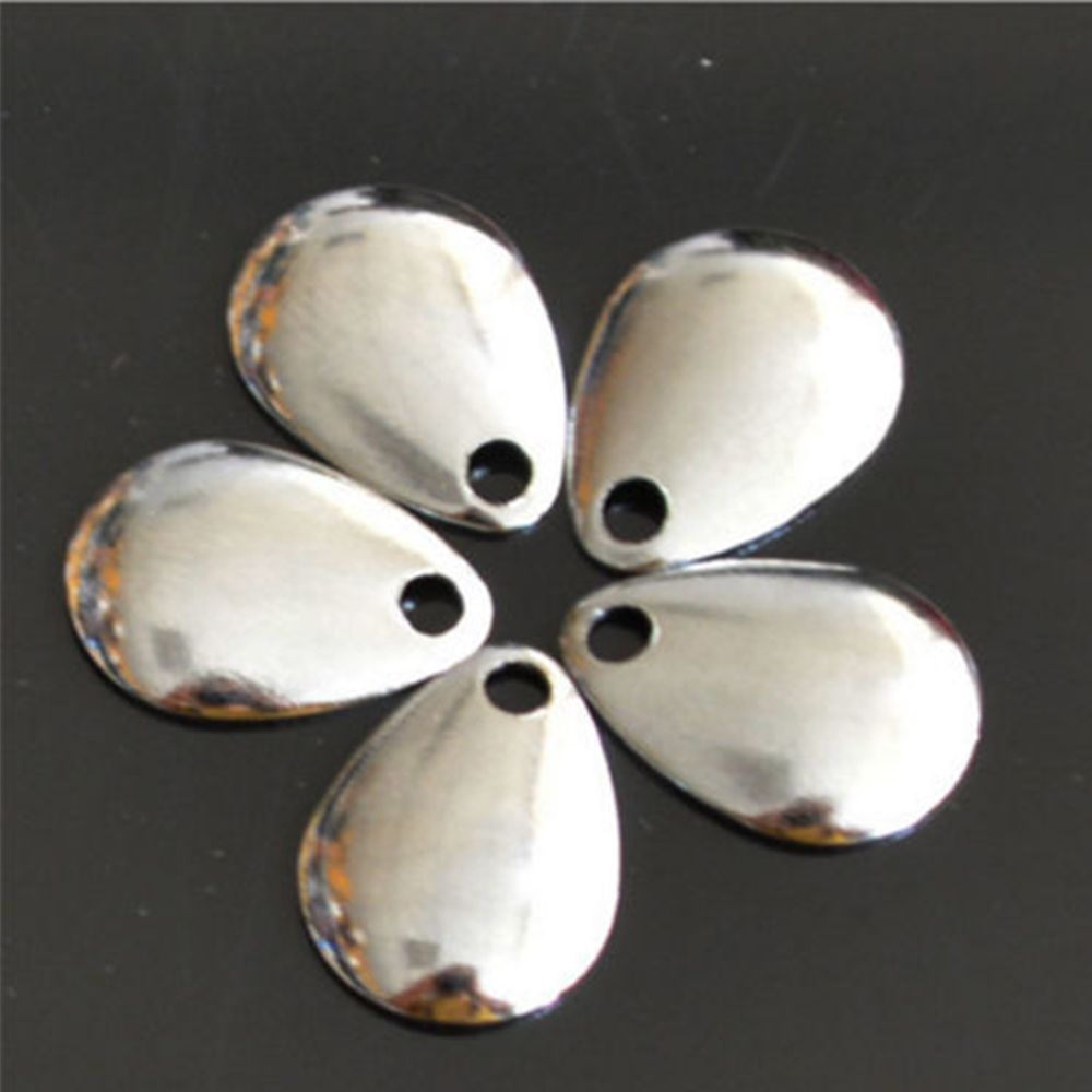 50PCS Silver Smooth Nickel Seq - Fishing Lure Spoon ulasan dan harga