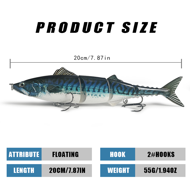 20cm55g Bionic Multi-Section L - Fishing Lure Popper ulasan dan harga