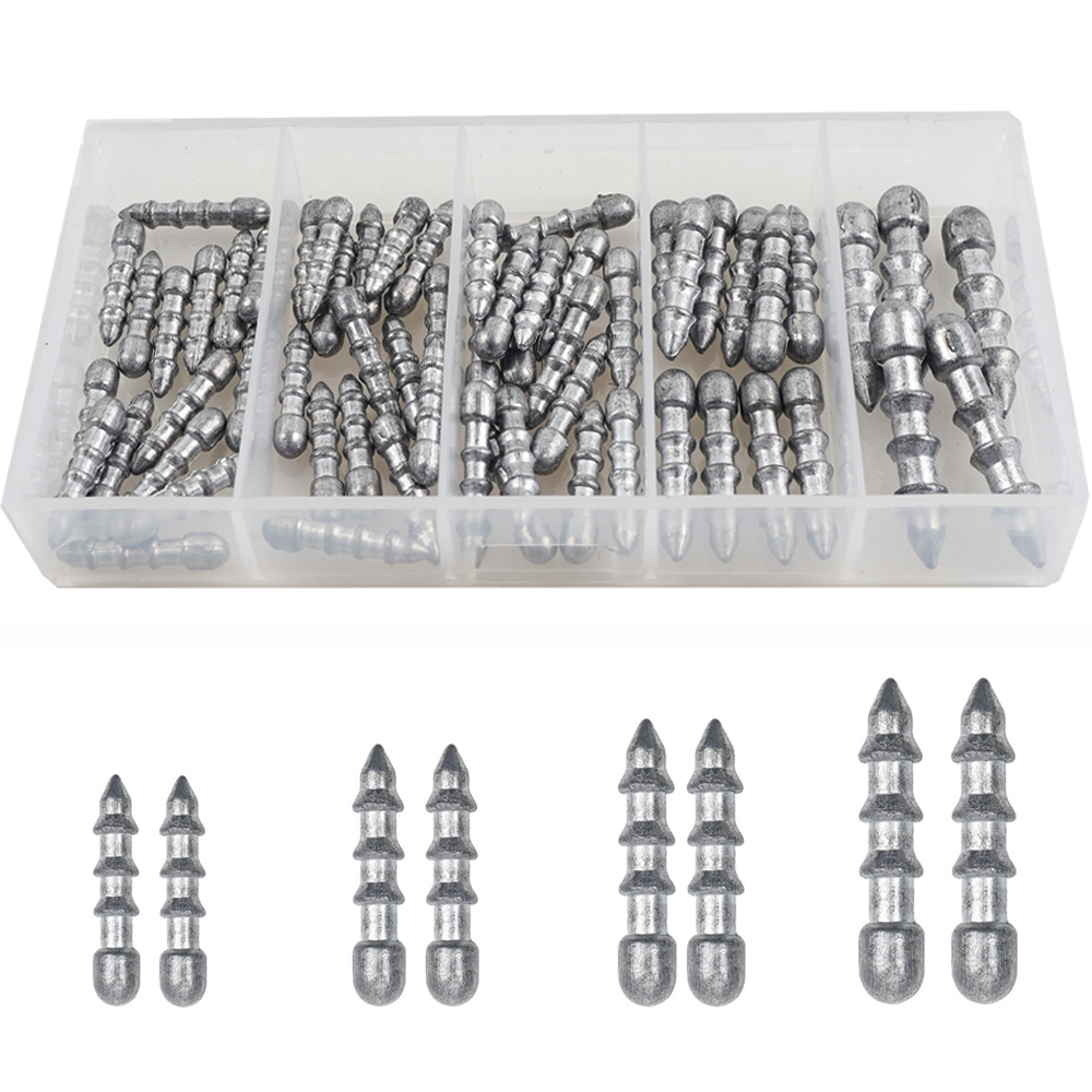 60PCS Nail weights Worm Fishin - Fishing Lure Accessories ulasan dan harga