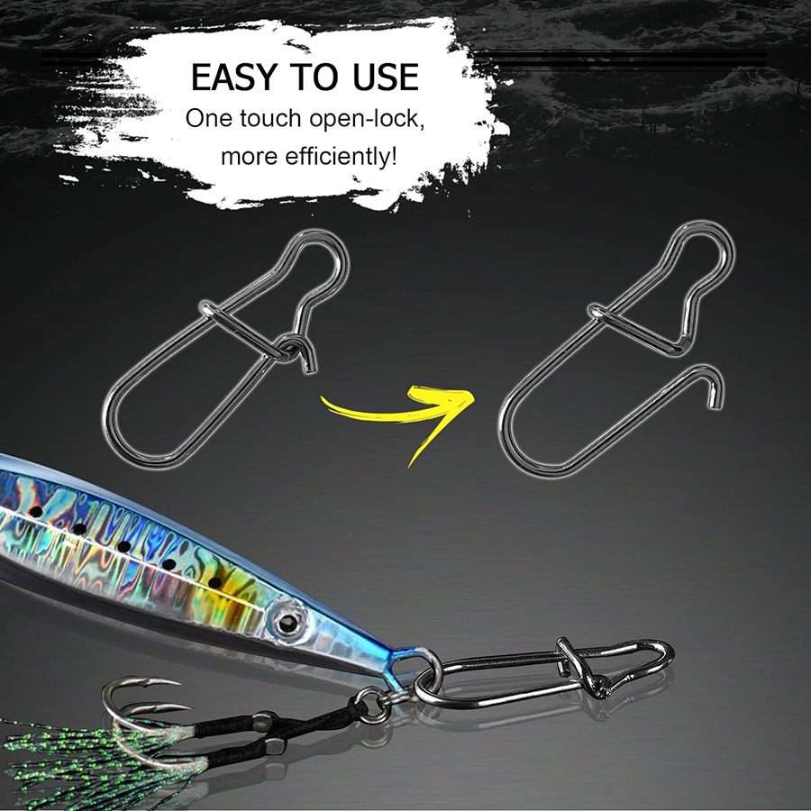 50Pcs Crankbait Snaps Stainles - Fishing Lure Crankbait ulasan dan harga