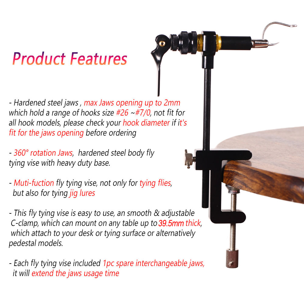 Bimoo 360° Rotation C-Clamp Fl - Fishing Lure Spinner ulasan dan harga