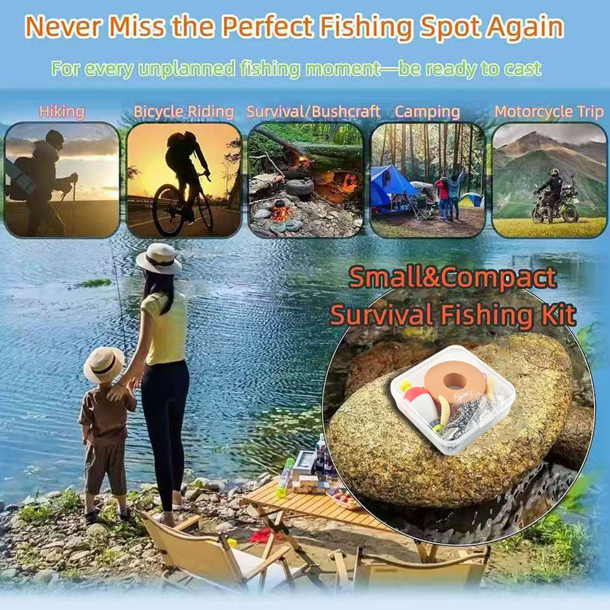 Portable Emergency Fishing Gea - Fishing Lure Kit ulasan dan harga