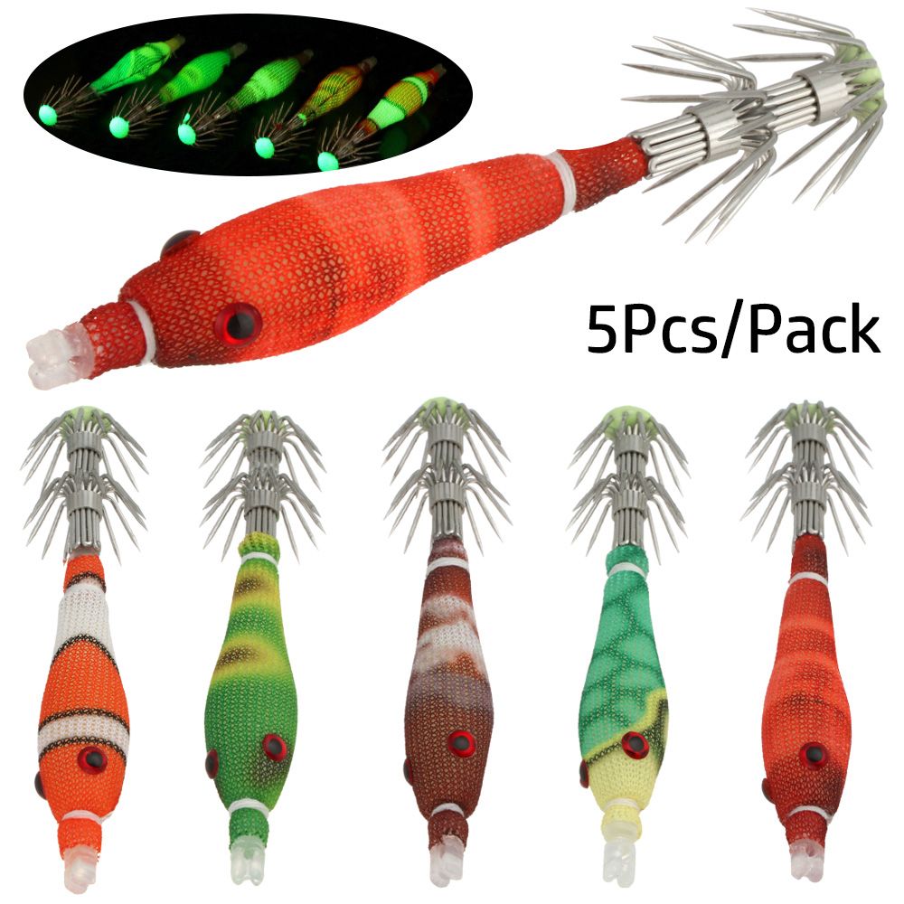 5pcs 60mm 3.3g Mini Squid Tata - Fishing Lure Topwater ulasan dan harga