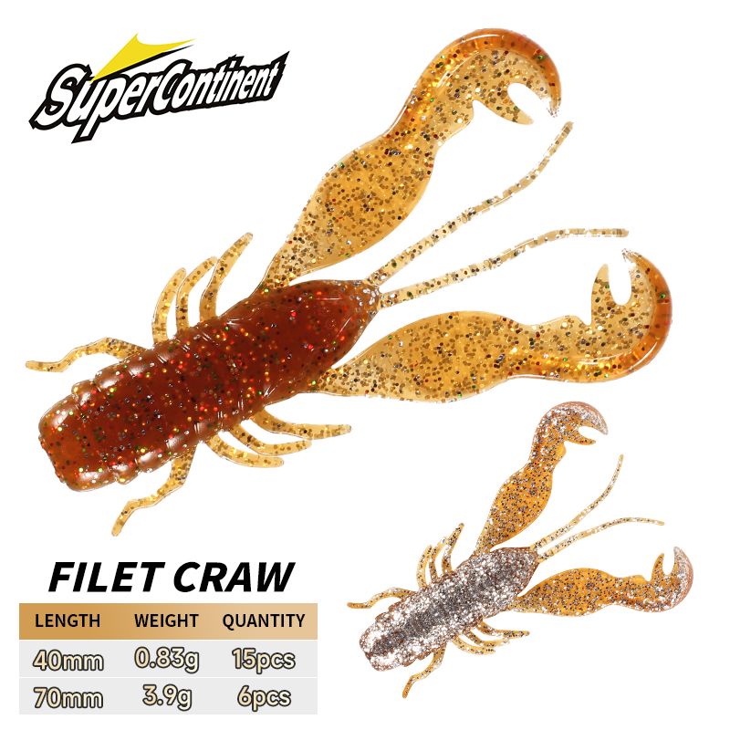 2023 Supercontinent Filet Craw - Fishing Lure Soft Plastic ulasan dan harga